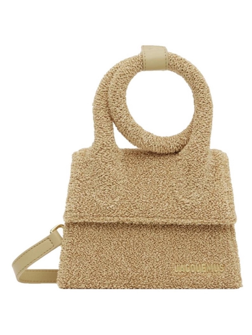 JACQUEMUS Le Chiquito Noeud Knot Terry top handle crossbody bag
